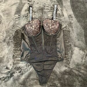 Victoria's Secret Black Lace Bodysuit